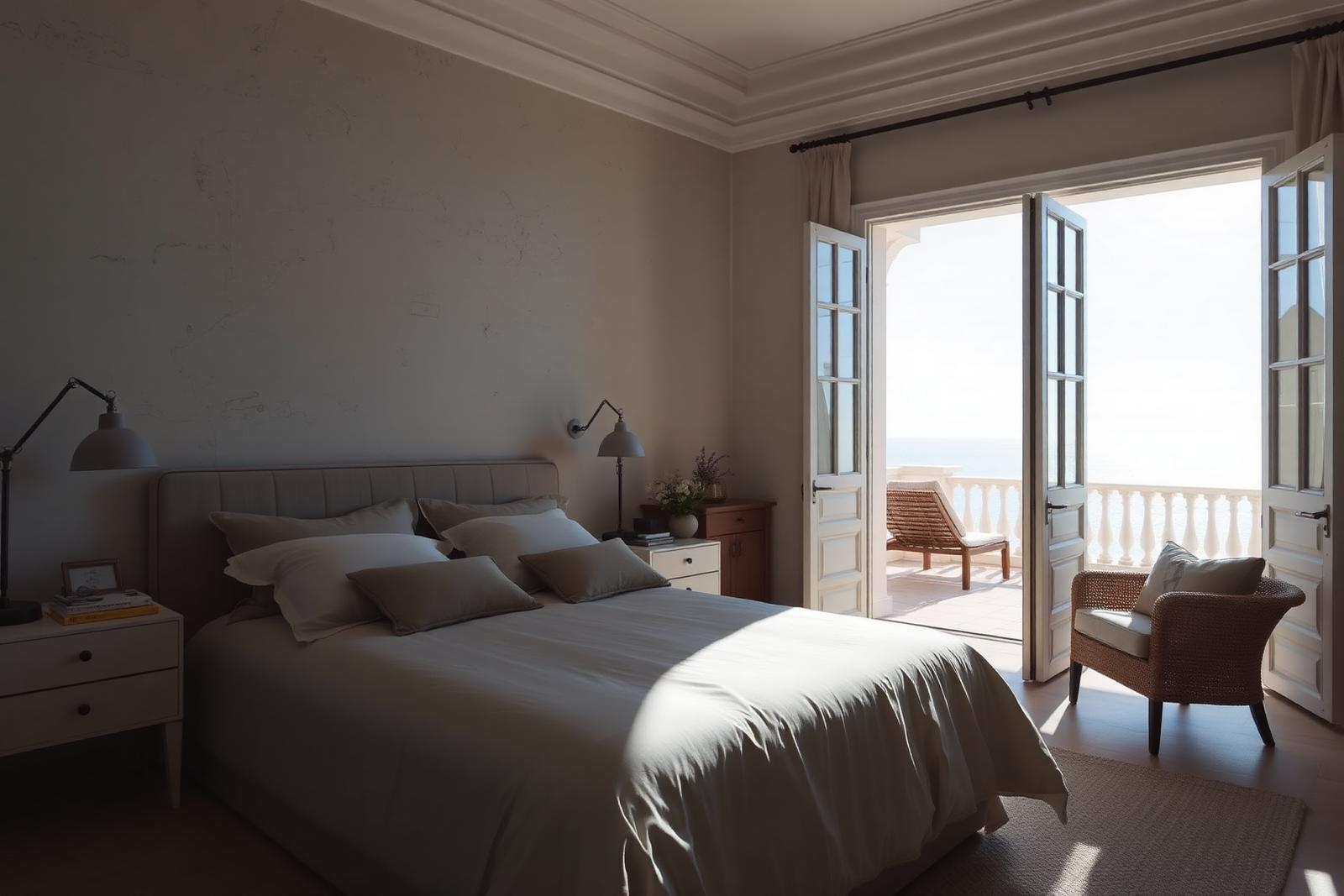 Master bedroom opening to a terrace